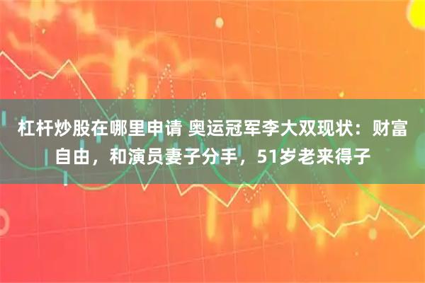 杠杆炒股在哪里申请 奥运冠军李大双现状：财富自由，和演员妻子分手，51岁老来得子