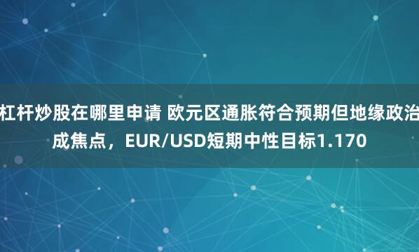 杠杆炒股在哪里申请 欧元区通胀符合预期但地缘政治成焦点，EUR/USD短期中性目标1.170
