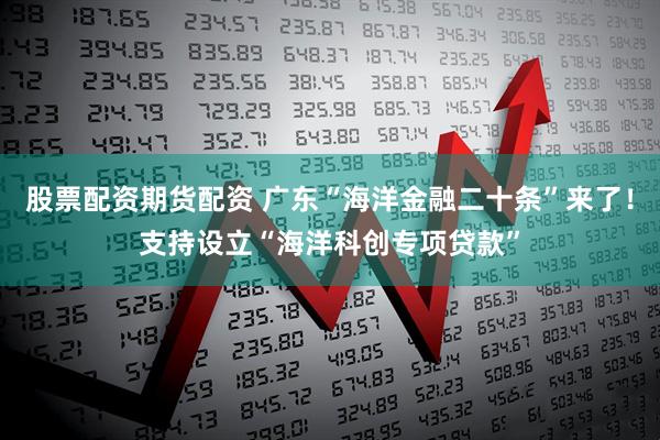 股票配资期货配资 广东“海洋金融二十条”来了！支持设立“海洋科创专项贷款”